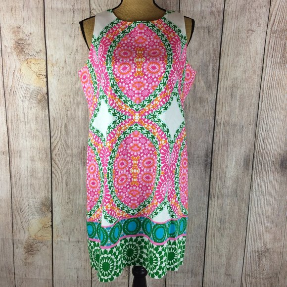 London Times Dresses & Skirts - London Times Cotton Stretch Sheath Dress Sz 12